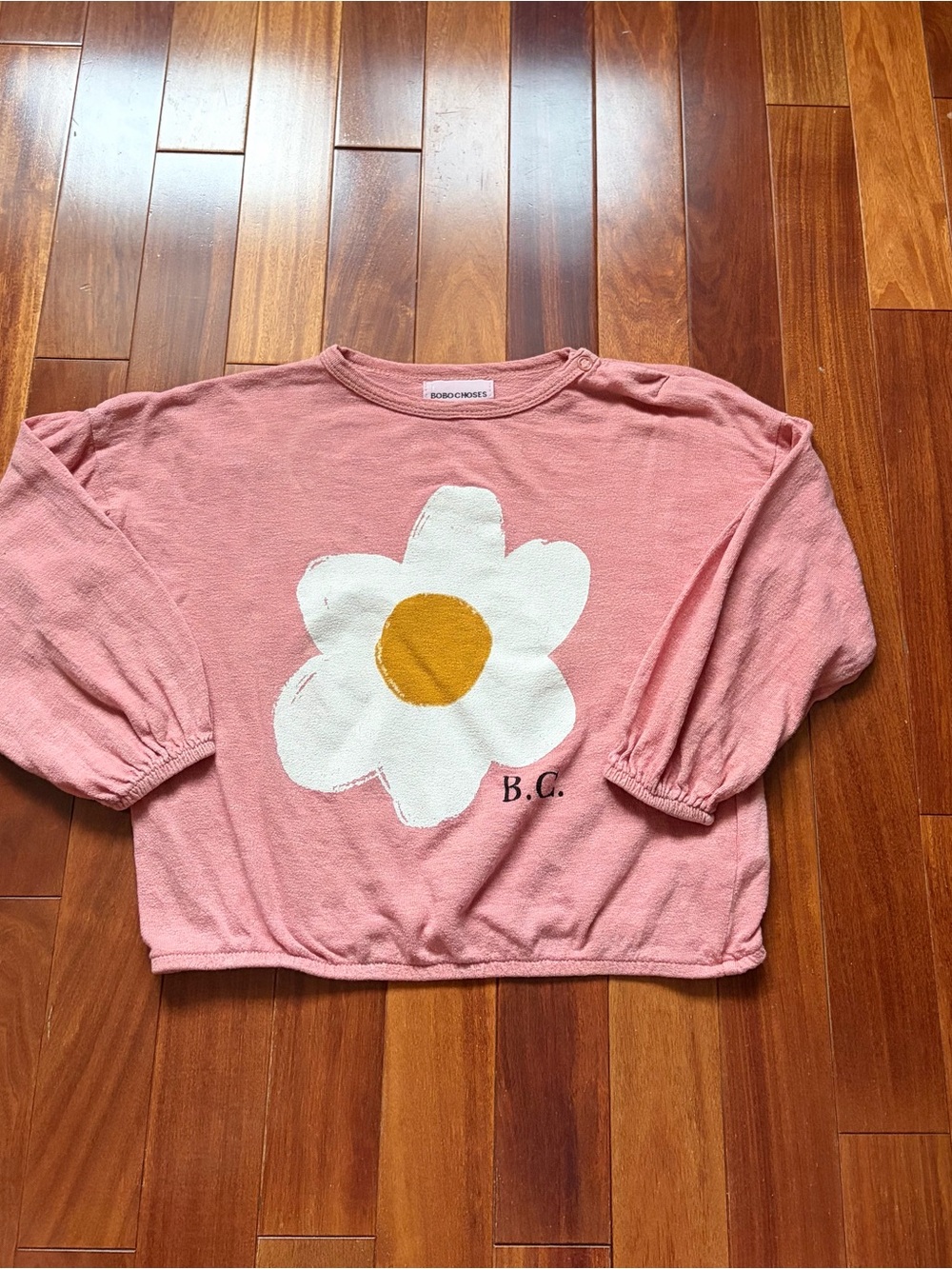 Bobo choses Pink Big Flower Long Sleeve T-shirt - 24 months - Picture 2 of 4